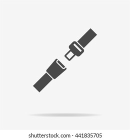 Safety Belt Icon. Vector Concept Illustration For Design.