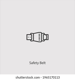 safety belt icon vector icon.Editable stroke.linear style sign for use web design and mobile apps,logo.Symbol illustration.Pixel vector graphics - Vector