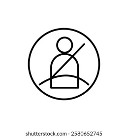 Safety belt icon Vector logo set flat