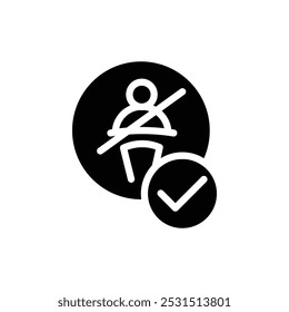 Safety belt icon web design in vector