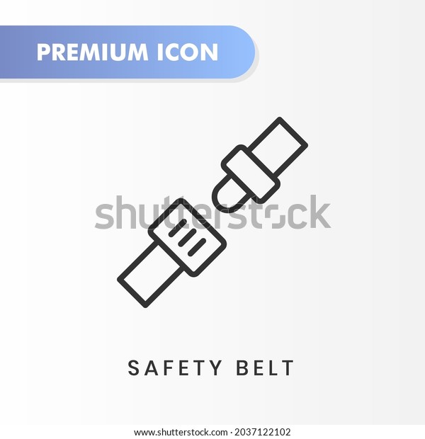 safety belt icon for your website design, logo,\
app, UI. Vector graphics illustration and editable stroke. safety\
belt icon outline\
design.