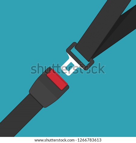 Safety Belt isolated on background. Seat belt for protection isolated on white background. The safety equipment for car or plane. Vector illustration in flat style. EPS 10. Stock photo © 
