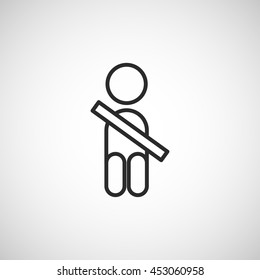 safety belt line icon
