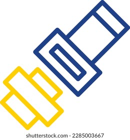 Safety Belt Line Two Color Vector Icon Design