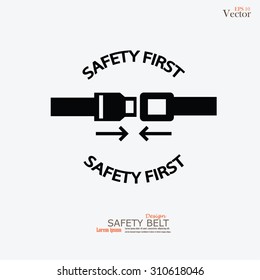 Safety belt. Seat Belt. Vector Illustration