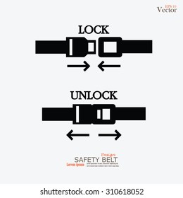 Safety belt. Seat Belt. Vector Illustration