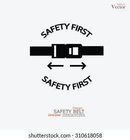 Safety belt. Seat Belt. Vector Illustration