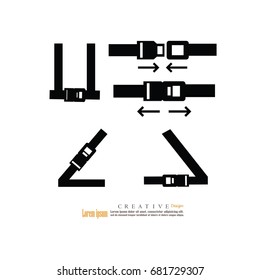 Safety belt. Seat Belt. Vector Illustration