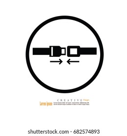 Safety belt. Seat Belt. Vector Illustration
