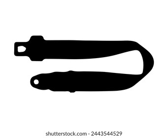 Safety belt silhouette vector art white background