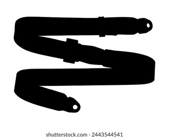 Safety belt silhouette vector art white background