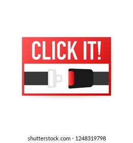 Safety belt vector flat design. Vector stock illustration.