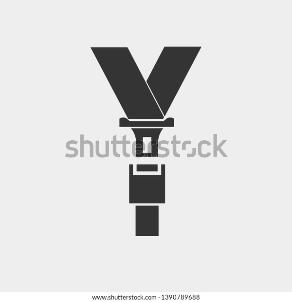 Safety belt vector flat
icon