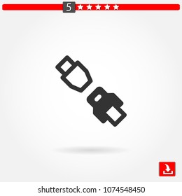 safety belt vector icon