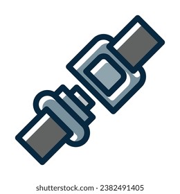 Safety Belt Vector Thick Line Filled Dark Colors Icons For Personal And Commercial Use.
