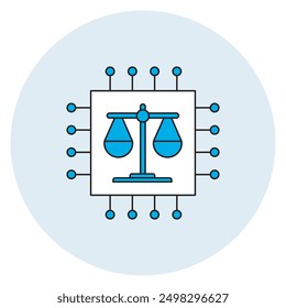 Safety and Bias icon, Ensuring Safety and Reducing Bias in AI Systems, Addressing Bias and Enhancing Safety in Technology, Promoting Ethical Standards Safety and Bias in AI icon