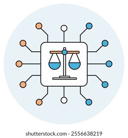 Safety and Bias icon, Ensuring Safety and Reducing Bias in AI Systems, Addressing Bias and Enhancing Safety in Technology, Promoting Ethical Standards Safety and Bias in AI icon