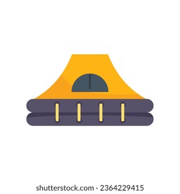 Safety boat icon flat vector. Sea rescue. Power guard isolated