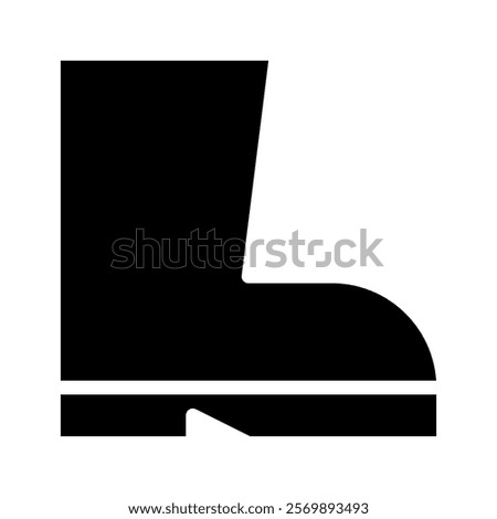 Safety boot icon. Concept of personal protective equipment and safety.