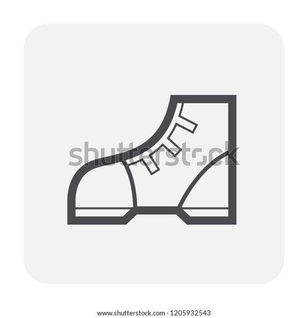 Safety Boot Safety Shoe Vector Icon Stock Vector (Royalty Free) 1205932543