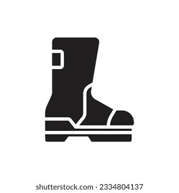 Safety Boots Filled Icon Vector Illustration