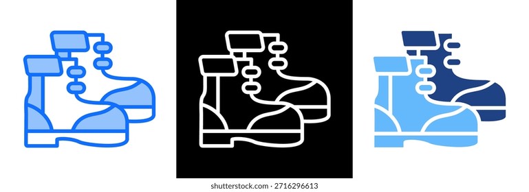 Safety Boots Icon triplestyle Vector Illustration