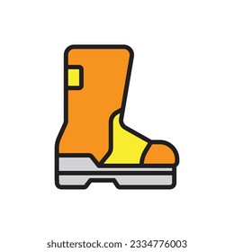 Safety Boots Icon Vector Illustration