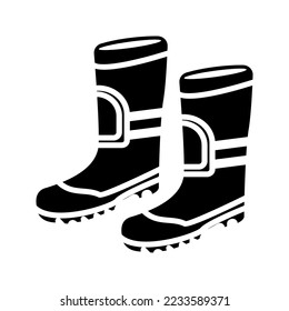 safety boots on a white background