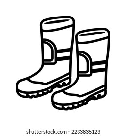 botas de seguridad sobre fondo blanco