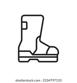 Safety Boots Outline Icon Vector Illustration