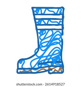 safety boots ppe protective equipment doodle icon sketch vector. safety boots ppe protective equipment sign. isolated symbol illustration