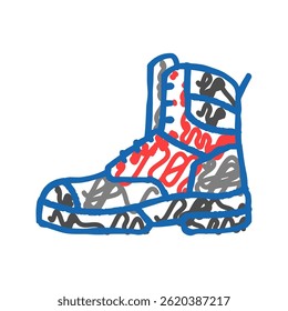safety boots ppe protective equipment doodle icon sketch vector. safety boots ppe protective equipment sign. isolated symbol illustration