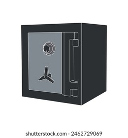 Safety box for cash and documents vector illustration symbol design