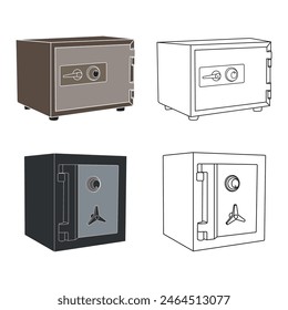 Safety box for cash and documents vector illustration symbol design