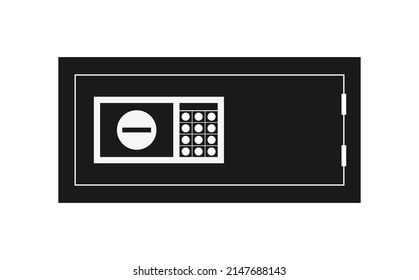 Icono de caja de seguridad diseño de ilustración vectorial. Financiamiento de cajas de dinero seguras.