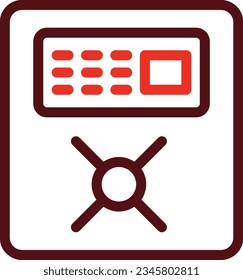 Safety Box Glyph Two Color Icon For Personal And Commercial Use.
