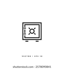 Safety Box Icon. Editable Stroke