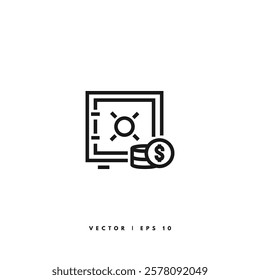 Safety Box Icon. Editable Stroke