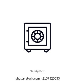 Safety Box Icon. Outline Style Icon Design Isolated On White Background