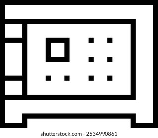 icono de caja de seguridad. Diseño de estilo lineal delgado aislado sobre fondo blanco