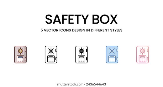Safety box Icons set. Suitable for Web Page, Mobile App, UI, UX and GUI design, vector stock illustration