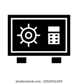 Safety Box Vector Glyph Icon For Personal And Commercial Use.
