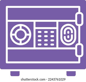 Vektorsymbol der Sicherheitsbox. Kann für Druck-, Mobil- und Web-Anwendungen verwendet werden.