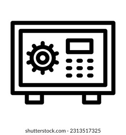 Safety Box Vector Thick Line Icon For Personal And Commercial Use.
