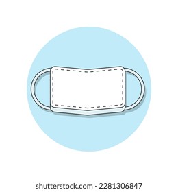 Safety breathing mask, breathing medical respiratory mask. Vector illustration.