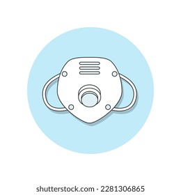 Safety breathing mask, breathing medical respiratory mask. Vector illustration.