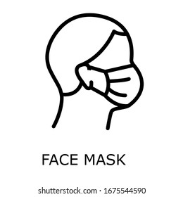 Safety breathing masks Corona Virus. Industrial safety N95 mask, dust protection respirator and breathing medical respiratory mask.  Simple vector illustration for graphic and web design.