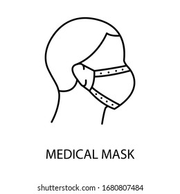 Safety breathing masks Corona Virus. Industrial safety N95 mask, dust protection respirator and breathing medical respiratory mask.  Simple vector illustration for graphic and web design.