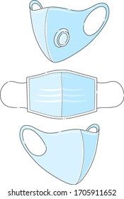 La respiración de seguridad oculta el virus Corona. El hospital o la contaminación protegen la cara enmascarada. Enfrentar máscara de contaminación. Mascarillas médicas polvo de smog pm2.5 protección contra el peligro o enfermedad de la salud Dispositivos protectores para la tos respiratorios