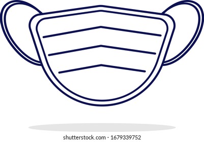 Safety breathing masks Coronavirus. Icon. Medical respirator mask. Dust protection respirator. Vector illustration. EPS 10